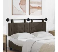Ziaphsol Cabecero montado en la pared, piel sintética, color gris, 150 x 55 cm, diseño moderno para dormitorio, habitación de invitados, con correas extraíbles y construcción estable de madera