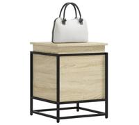 Ziaphsol Caja de almacenamiento con tapa Sonoma 40 x 40 x 51,5 cm, material de madera y metal, ayuda para el hogar, armario, estantería, cesta, caja y contenedor, capacidad de carga de 40 kg