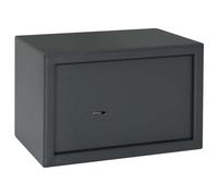 Ziaphsol Caja de seguridad de acero con cerradura, color gris oscuro, 31 x 20 x 20 cm, superficie mate, 1 caja de seguridad para proteger documentos objetos de valor, con cerradura de combinación