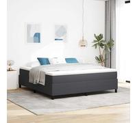 Ziaphsol Estructura de cama de madera de pino gris oscuro de 180 x 200 cm con somier de láminas resistente y patas postales modernas para muebles de dormitorio cómodos, fácil montaje, duradero y