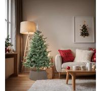 Ziaphsol Falda para árbol de Navidad, 65 x 23 cm de diámetro, plástico con aspecto de ratán, conexión rápida, como base y cubierta para el salón en invierno