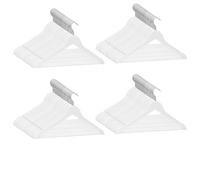 Ziaphsol Juego de 100 perchas de madera dura y metal, antideslizantes, con gancho giratorio de 360 grados, para camisa, chaqueta, traje, pantalones, falda en el armario, ahorra espacio