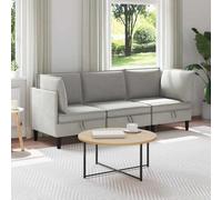 Ziaphsol Juego de muebles de salón de 3 piezas, tela gris claro con función de dormir y cama de invitados extensible, moderno diseño escandinavo, juego de muebles duraderos para salón y salón