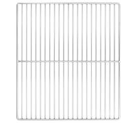 Ziaphsol Parrilla rectangular de acero inoxidable plateado pulido 45 x 40 cm para carbón vegetal, barbacoa de gas, barbacoa, accesorios para cocinar de manera uniforme