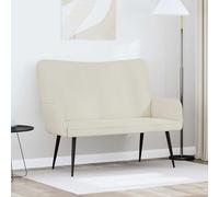Ziaphsol Sofá de 2 plazas, color crema, 115 x 61 x 87 cm, terciopelo, diseño moderno con función de relajación, estilo escandinavo, acogedor, extensible, para salón y oficina, estructura estable