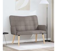 Ziaphsol Sofá de 2 plazas color topo 115 x 61 x 87 cm de tela de diseño moderno para salón, oficina, salón con función de dormir y cama de invitados extensible, estilo escandinavo, resistente y cómodo