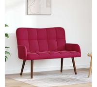 Ziaphsol Sofá de 2 plazas de terciopelo rojo vino 115 x 61 x 87 cm diseño moderno, acogedor salón, estilo escandinavo, material duradero, fácil montaje, ideal para salón, oficina o habitación de