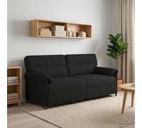 Ziaphsol Sofá de 3 plazas, color negro, 198 x 83 x 95 cm, tela moderna, muebles de salón con función de sueño, marco duradero, cómoda cama de invitados, estilo escandinavo para sala de estar y oficina