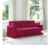 Ziaphsol Sofá rojo vino 198 x 78 x 80 cm terciopelo con función de sueño y diseño modular para salón, oficina, salón, estilo escandinavo, moderno, duradero, cómodo, fácil de limpiar