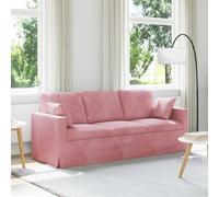 Ziaphsol Sofá rosa 198 x 78 x 80 cm terciopelo moderno sofá esquinero con función de dormir y relax para salón, oficina o salón, estilo escandinavo, acogedor, con cajón, extensible