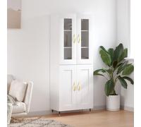 Ziaphsol Tabla alta blanca de 69,5 x 34 x 180 cm, material de madera con mucho espacio para salón, comedor, cocina, pasillo y oficina, incluye soporte de pared, diseño estable, decoración elegante