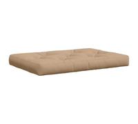 Ziaphsol VIANEN - Cojín de asiento 100% poliéster arena 120 x 60 x 12 cm para jardín, balcón, comedor, silla de oficina, impermeable, ergonómico, lavable, resistente a los rayos UV, para interiores y