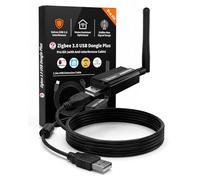 Zigbee 3.0 USB Dongle Plus-E (ZBDongle-E) Kit con cable de extensión blindado de 1,5 m | Resuelve interferencias USB 3.0 | Coordinador EFR32MG21 +20dBm para asistente doméstico (ZHA), Zigbee2MQTT y