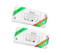 ZigBee interruptor inteligente Alexa Nous L6Z - Tuya smart life switch mini rele modulo 220v programable Mando a distancia, Temporizador interruptor luz - Google Home Assistant 2 piezas