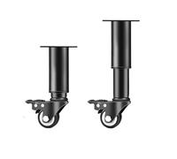 ZIHDKE Patas Ajustables for Muebles, Rueda Universal for Casta giratoria, 4 Uds para Muebles(Black,18-24cm)