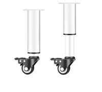 ZIHDKE Patas Ajustables for Muebles, Rueda Universal for Casta giratoria, 4 Uds para Muebles(White,31-45cm)