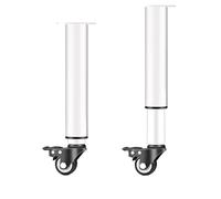 ZIHDKE Patas Ajustables for Muebles, Rueda Universal for Casta giratoria, 4 Uds para Muebles(White,36-57cm)