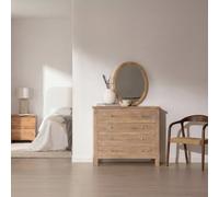 Zilara cómoda de madera maciza tallada de mango