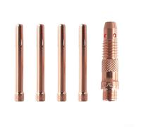 Zilimontt Kit de 5 pinzas TIG de 2,4 mm para antorchas WP-17 WP-18 WP-26, incluye pinzas 10N24 y cuerpo de pinza 10N32 para modelos compatibles PTA-17 PTA-26 PTW-18