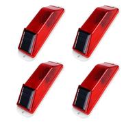 Zillesase Luces Carga Solar Larga Rojo | Se cargan automáticamente con energía solar y se encienden por la noche; ideal para exteriores, paquete de 4.