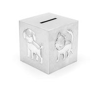 Zilverstad Hucha con Forma de Cubo de Mascotas Plateado