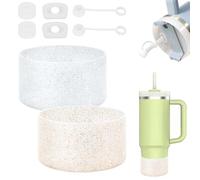 Zimoer Juego de Accesorios Stanley, Incluye 4 Tapones de Silicona a Prueba de Fugas, 2 Tapas de Paja, 2 Funda de Silicona para Vasos Stanley de 1,2L y 850ML, Tazas No Incluidas