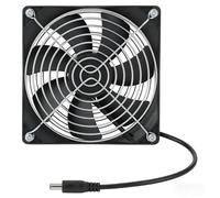 ZINIKIF Ventilador CC, motor sin escobillas, ventilador impermeable para paneles solares, conexión DC 5 W-15 W, apto para pequeños gallineros, invernaderos, cabañas, recintos para mascotas, tomas de