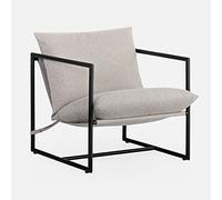 Zinus Aidan Sillón Tapizado para Salón, Beige Avena, 78 x 78 x 69 cm | Asiento amplio con cojines envolventes y estructura de acero resistente