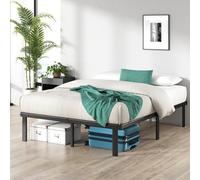 Zinus Caleb - Marco de Cama (140 x 190 cm, Altura 36 cm, con Almacenamiento Debajo de la Cama, Marco de Acero Plegable, Color Negro