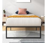 Zinus Cama Lorelai de 100 x 200 cm - Altura 36 cm con Espacio de Almacenamiento Debajo de la Cama - Marco de Cama de Metal - Negro
