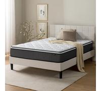 Zinus Colchon 135x190 cm Híbrido - Altura 25 cm - Colchón Muelles Ensacados y Viscoelástica - Firmeza Media - Certificado OEKO-TEX