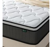 Zinus Colchón Doble de Espuma viscoelástica con muelles ensacados, 135 x 190 cm, 25 cm de Altura, firmeza Media, Tela Suave hipoalergénica y Transpirable, Alivio de presión, colchón de Lujo, Soporte