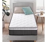 Zinus Colchón híbrido, Memory Foam, Blanco, Single