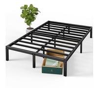 Zinus Elias Cama 150x190 cm - Altura 36 cm con Almacenamiento Debajo de la Cama - Marco de la Cama de Plataforma de Metal - Negro