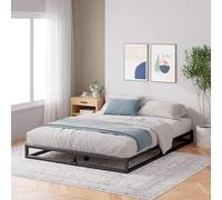 Zinus Joseph - Cama de 140 x 200 cm, Altura 15 cm, con Espacio de Almacenamiento Debajo de la Cama, Marco de Metal con Plataforma con somier de Madera