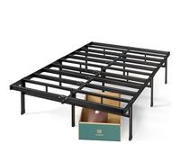Zinus Justin Cama 120 x 190 cm - Estructura de Cama 36 cm de Altura con Almacenamiento Debajo de la Cama - Estructura de Cama con Plataforma de Metal - Negro