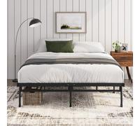 Zinus Justin - Cama de 140 x 200 cm - Altura 36 cm con Espacio de Almacenamiento Debajo de la Cama - Plataforma de Metal - Negro