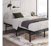 Zinus Justin - Somier de Cama Individual de 80 x 190 cm - Estructura de Cama con láminas de Metal Incluidas - Altura 36 cm con Espacio Debajo - Fácil de Montar - Negro