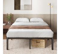 Zinus Van Estructura Cama 150x190 cm - Altura 41 cm - Base Cama Queen Size en Acero - Láminas de Metal - Montaje Fácil- Espacio de Almacenamiento - Negro