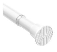 Zipglo blanco barra de cortina sin perforación, 58-118 Cm, barra de cortina de ducha extensible sin taladro, para baño, ventana, puerta, armario (diámetro 16 mm)