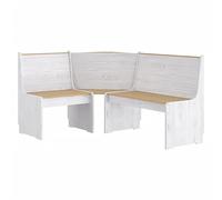 ZIRLANLV Banco Esquinero de Madera Maciza de Pino con Respaldo, Banco Independiente para Rincones de Cocina, Banquete Esquinero Que Ahorra Espacio para Rincones de Comedor, Cocina y (Marrón Miel y