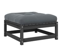 ZIRLANLV Sofá Esquinero de Jardín con Cojines, Muebles de Jardín Modulares, Sillón para Terraza, Balcón, Madera Maciza de Pino (Gris #47)
