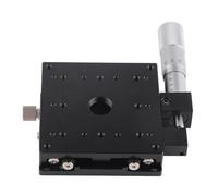 Zisemeil Etapa lineal, actuador de etapa lineal Semx80s micrómetro manual de mesa deslizante guía de rodillo transversal de 80 x 80 mm plataforma