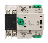 Zisemeil Interruptor automático de transferencia de doble potencia, control rápido y fiable, CA 220 V, para fábricas y centros comerciales, diseño compacto ignífugo (80 A)