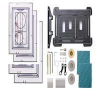ZiStarlilife 1 juego de actuador de placa de empuje invisible con fijación magnética para sistemas Geberit, botón de descarga sin costuras para renovación moderna del baño, plástico negro, 222 x 14 cm
