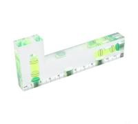 ZiStarlilife 1 paquete de regla de nivel transparente con succión, ABS de alta precisión en forma de L para nivel de espíritu para bricolaje doméstico y azulejos de pared, 120 mm