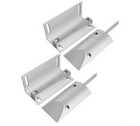 ZiStarlilife 2 juegos de interruptor de contacto de puerta de garaje con cable Sensor de alarma Tubo de metal de aleación de zinc 50-70 mm Detección para persianas enrollables Puertas de hierro