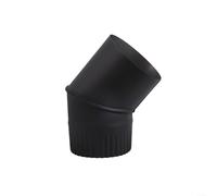 ZiStarlilife Codo de 45 grados para estufa de leña, accesorio de chimenea de acero inoxidable 304, accesorio de tubería de chimenea negro para ventilación y calefacción eficientes de humo (135 mm)