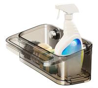 ZiStarlilife Estante de cocina montado en la pared, organizador de metal multicapa con bandeja de goteo integrada para armario de encimera, estante de almacenamiento que ahorra espacio para esponjas y