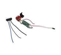 ZiStarlilife Interruptor de conector de placa de control de taladro para WORX WU390 WX390 WX3901 WU3909 20V H3 pieza de reparación de herramientas eléctricas accesorio negro de plástico